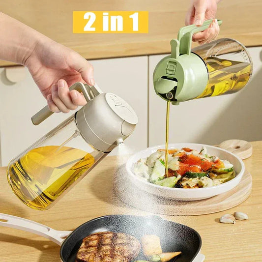 2 in 1 Glass Oil Dispenser and Sprayer